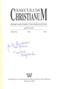 Saeculum Christianum. Wlochy w relacjach polskich podroznikow z XVI i XVII wieku