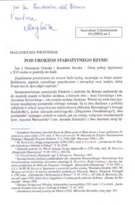Saeculum Christianum. Pod urokiem starozytnego Rzymu