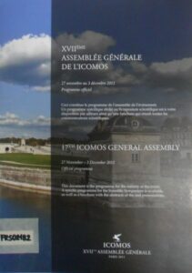 XVIIeme Assemblee generale de L’ICOMOS: 27 novembre au 3 decembre 2011. Programme officiel