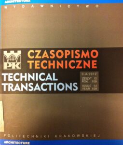 Czasopismo techniczne / Technical Transactions 3-A/2012