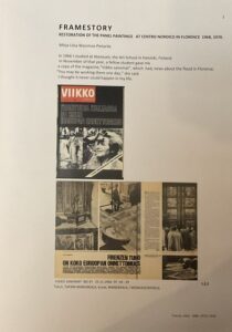 FARMESTORY Restoration of the paintings at Centro Nordico in Firence 1968, 1970
