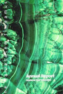 New Bulgarian University.Annual Report. Academic Year 2002/2003