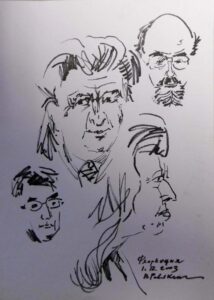 Portrait of Romualdo Del Biancos Family and its friends
