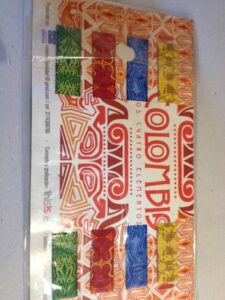 Souvenir package of four fabric bands (Colombia)
