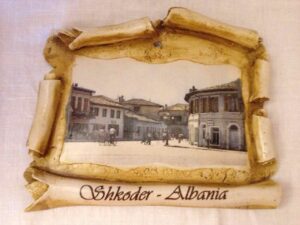 Souvenir plaque of Shkoder, Albania