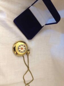 Commemorative pocket watch with chain