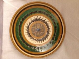 Round ceramic dish