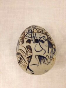 Ceramic egg with Tblisi scene