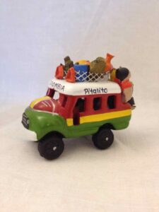 Souvenir terra cotta bus (Colombia)