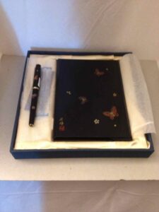 Commemorative address book and pen (All Nippon Airways)