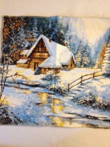 Square decorative textile