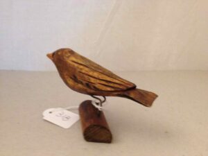 Carved wooden sparrow