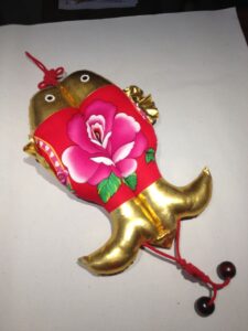 Hanging fabric ornament