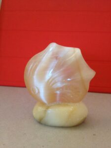 Alabaster fish statuette