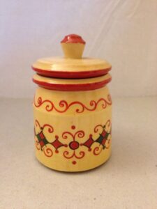 Wooden container with lid