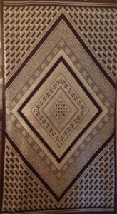 Hanging embroidered panel