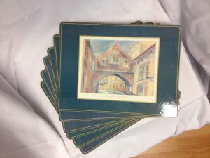 Set of six souvenir placemats (Cracow)