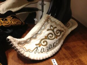 Pair of felt slippers