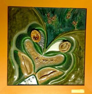 Ceramic relief in a frame