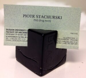 Black glass cube