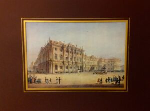 Photo reproduction of the Gran Theatre in St. Petersburg