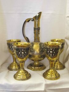 Set of 4 Goblets and a Pitcher