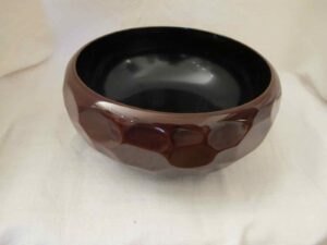 Wooden lacquered bowl