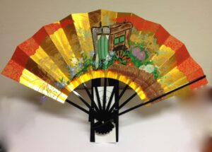 Folding Fan with display rack in a gift box