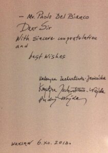 Binder containing photo of Jan Zachwatowitìcz, his biography and 8 photocopies of his drawings