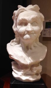 Marble bust of The grim woman (Arcigna)