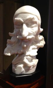 Marble bust of Don Quixote (Don Chisciotte)