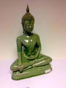 Green glazed statute of the Budda of Sukhothai
