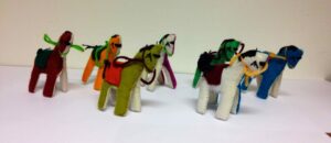 Seven felt horses from Kyrgyzstan