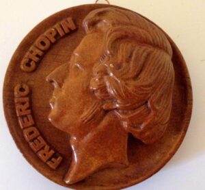 Round plaque of Frederic Chopin