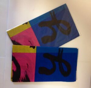 Two squares of fabrics