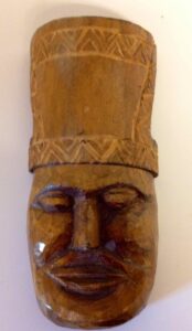 Carved wooded head