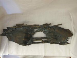 Bronze sculpture of two hands