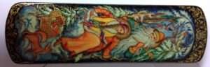 Russian Lacquer miniature box with Certificate