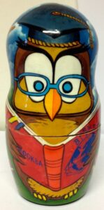 Russian souvenir matrioshka owl