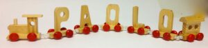 Wooden name train