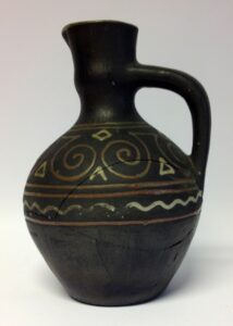 Ceramic pottery black pitcher