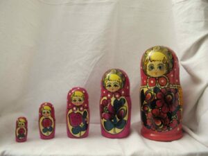 Set of of five matryoshka dolls