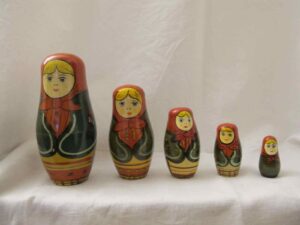 Set of of five matryoshka dolls
