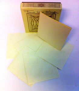 Embossed notecards Frank Lloyd Wright