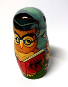 Russian souvenir matrioshka owl