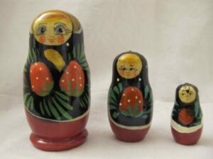 Set of three matryoshka dolls