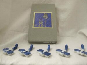 Set of five chopstick rests