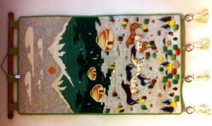 Felt hanging carpet