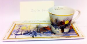 Goebel Artis Orbis. Coffee cup uplatter Larsson – Britta with Sledge