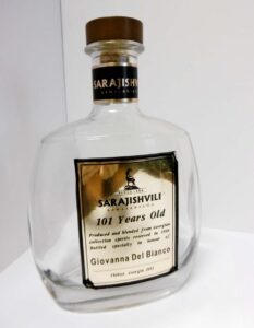 Bottle of Sarajishvili cognac